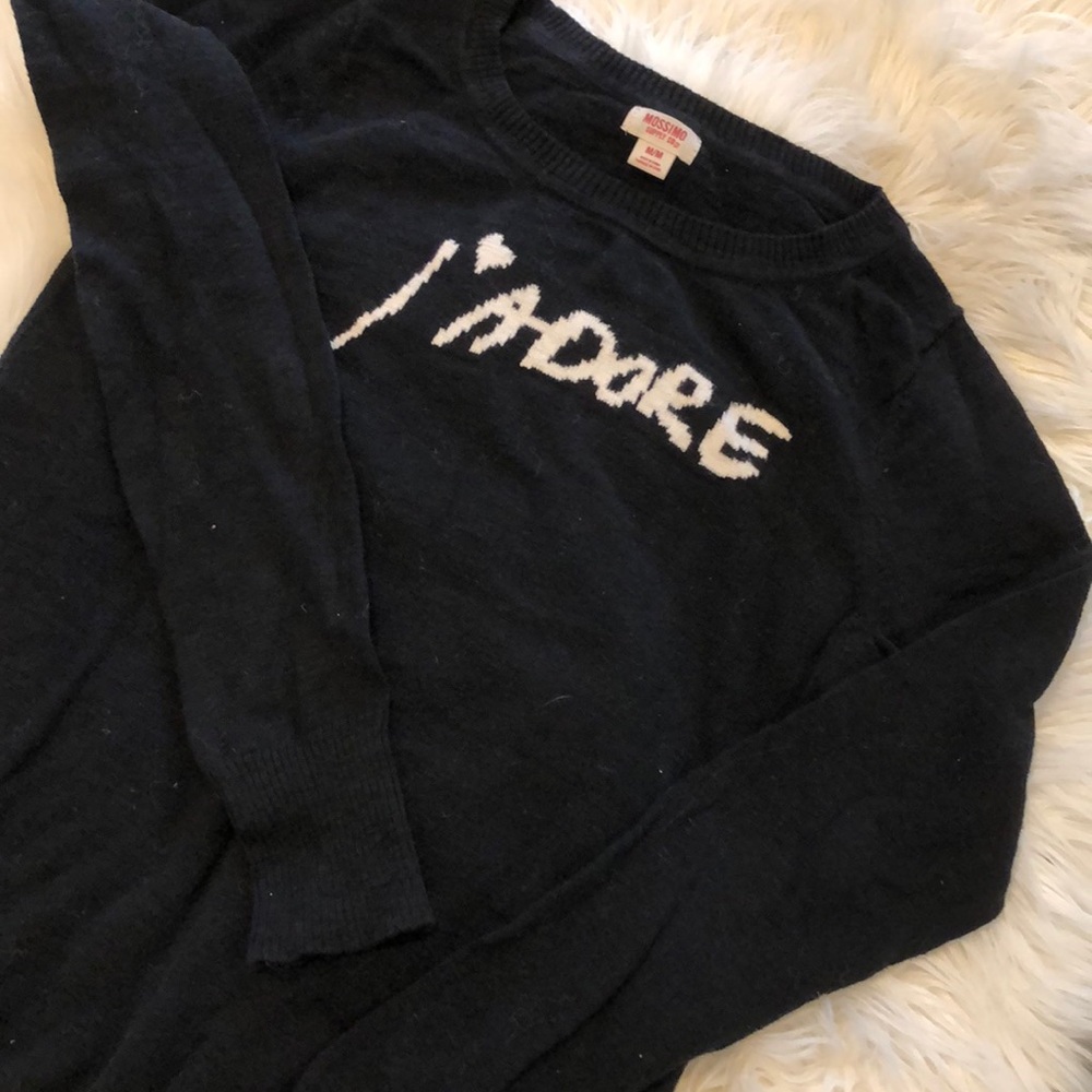 “J’adore” cotton sweater
